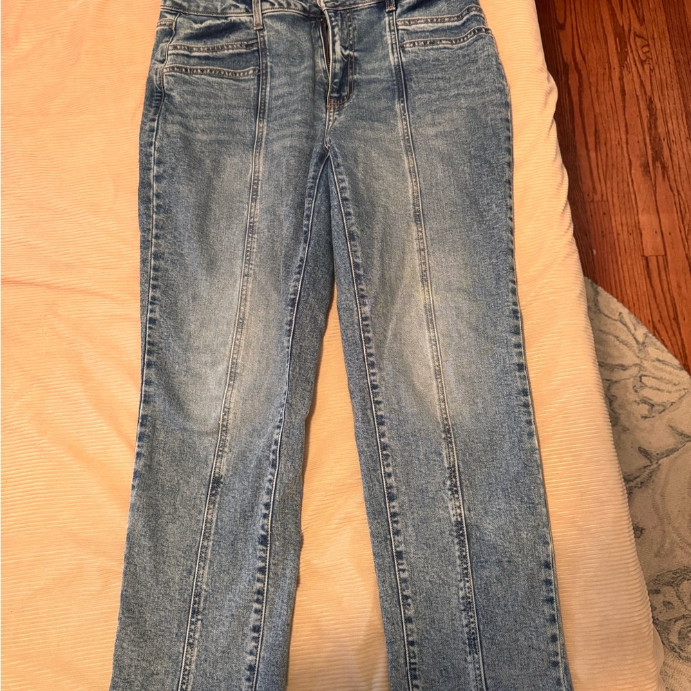 Stylish Light Blue Women's Straight Leg Jeans